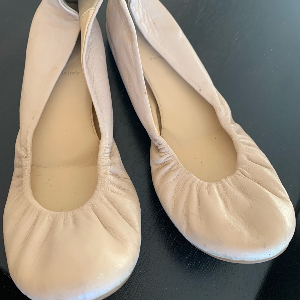 J. Crew Women's Cream Leather Flats